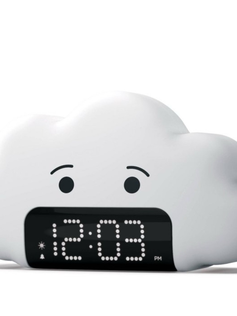 Cute Cloud Digital Alarm Clock - White